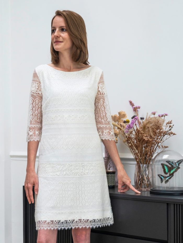 Robe French Connection Isabella - Dentelle Noire, Taille 8, Neuf Avec étiquettes